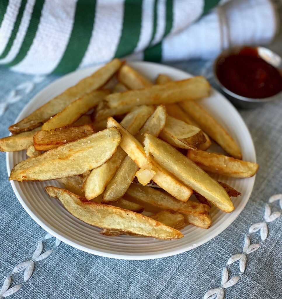 Serving of homemade french fries