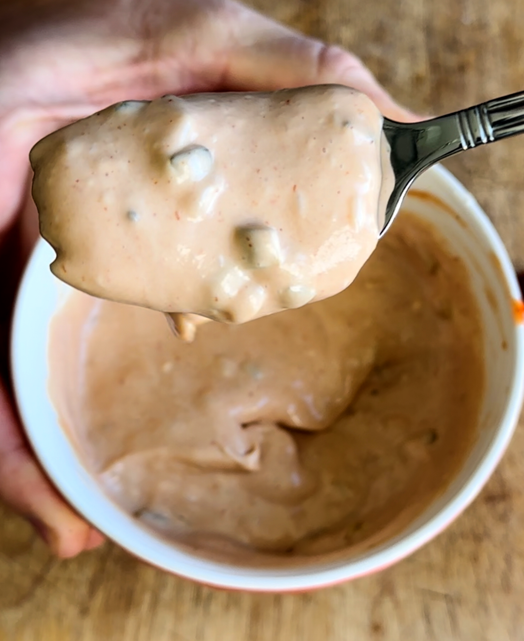 Burger sauce mixed together and in a bowl. 